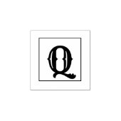 Letter Q 1 inch rubberen stempel (Afrduk)