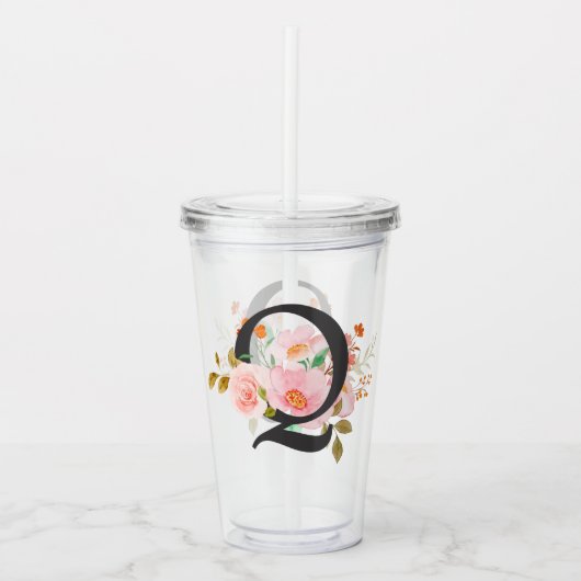 Letter Q Acryl Drinkbeker (Voorkant)