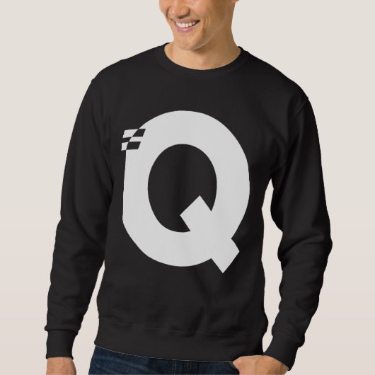 Letter Q Alphabet Initiaal Monogram Trui (Voorkant)