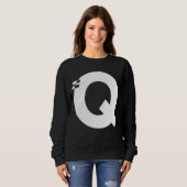 Letter Q Alphabet Initiaal Monogram Trui (Voorkant volledig)