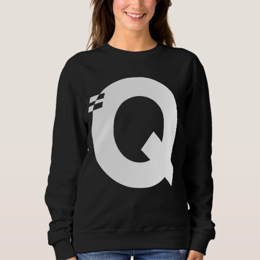 Letter Q Alphabet Initiaal Monogram Trui (Voorkant)