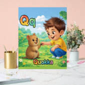 Letter Q Alphabet Poster – Q is for Quokka (Huwelijk)