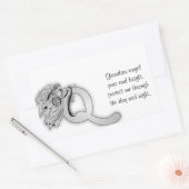 Letter q angel monogram alfabet rechthoekige sticker (Envelop)