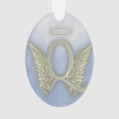 Letter Q Angel Monogram Ornament (voorkant)