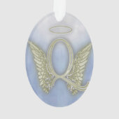Letter Q Angel Monogram Ornament (achterkant)