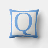 Letter Q Babyblauw Kussen (Achterkant)