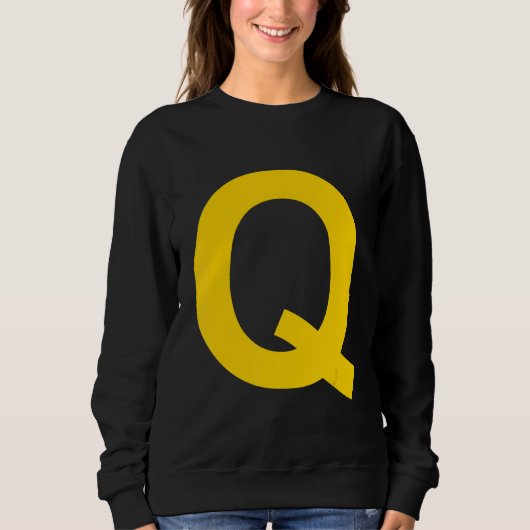 Letter Q Capital Alphabet Trui (Voorkant)