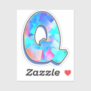 Letter Q -  Color Mix Sticker