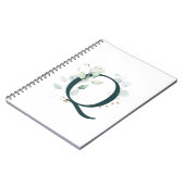 Letter Q Eucalyptus en Gold Monogramed Notitieboek (Linkerzijde)