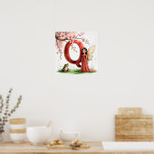 Letter Q Frog Fairy Poster - Chinese Alphabet Art (Keuken)