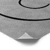 Letter Q, Gothic Monogram Black Poster (Hoek)