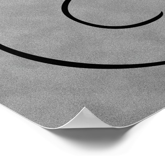 Letter Q, Gothic Monogram Black Poster (Hoek)