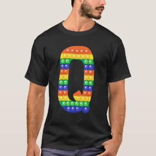 Letter Q hoofdalfabet Fidget Pop IT Matching P T-shirt