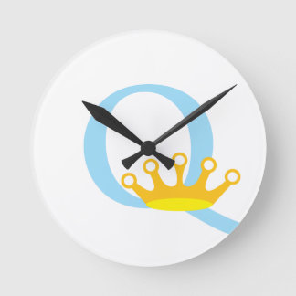 Letter Q Initiaal-klok Ronde Klok