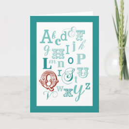 Letter Q Initiaal Naam Alphabet Birthday Blauwgroe Kaart