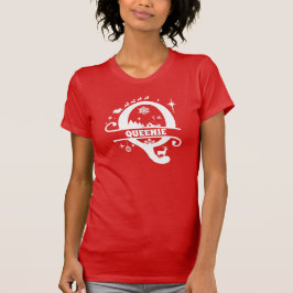 Letter Q Kerstmonogram Initiaal Naam Rood T-shirt