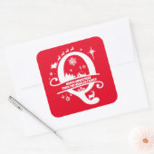 Letter Q Monogram Initiaal Familienaam Greeting Vierkante Sticker (Envelop)