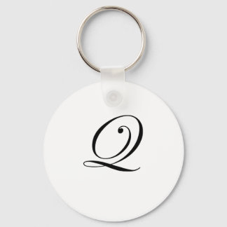 Letter Q Monogram Sleutelhanger