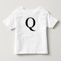 Letter Q monogramma initiaal zwart t shirt