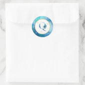 *~* LETTER Q - Nautische strandenvelop Sticker (Tas)