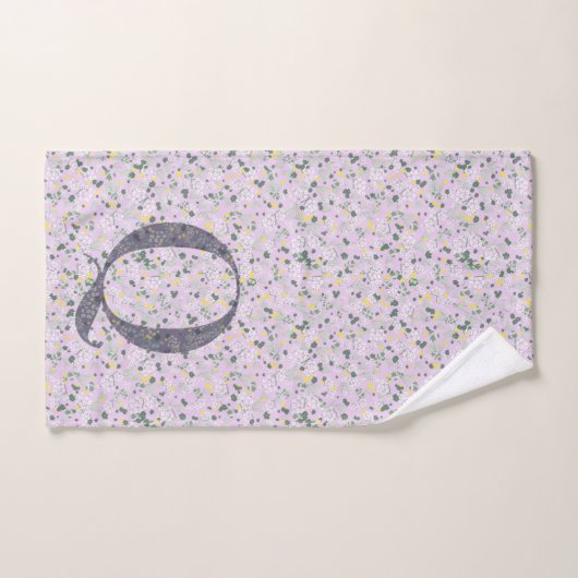 Letter Q paarse liberty Bad Handdoek (Handdoek)