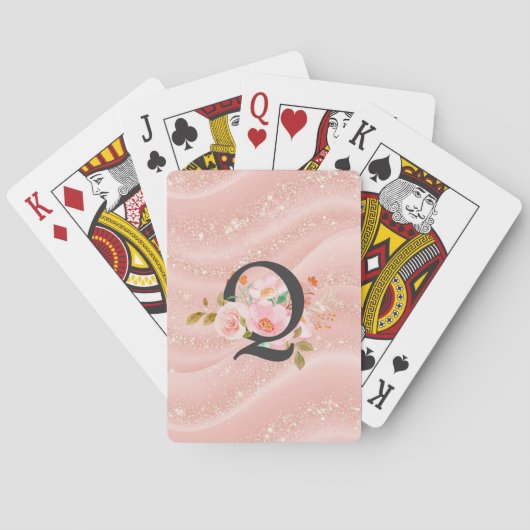 Letter Q Pokerkaarten (Achterkant)