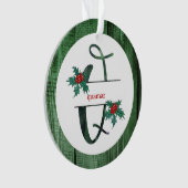 *~* Letter Q Robuuste kerstfoto AP44 Ornament (voorkant)