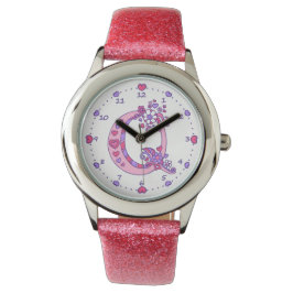 Letter Q roze monogram gepersonaliseerde meisjes h Horloge