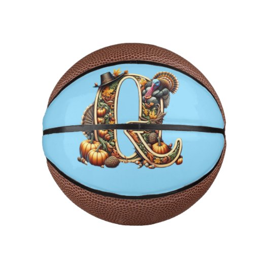 Letter Q Thanksgiving style turkey  Basketbal (Voorkant)