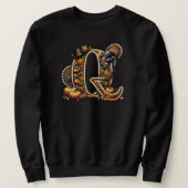 Letter Q Thanksgiving style turkey  Trui (Design voorkant)