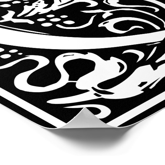 Letter Q van het Floral Alphabet Monogram Poster (Hoek)