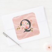 Letter Q Vierkante Sticker (Envelop)