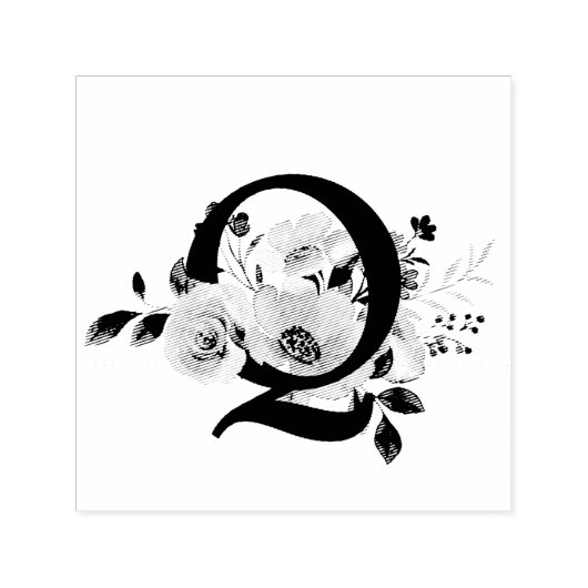Letter Q Zelfinktende Stempel (Design)