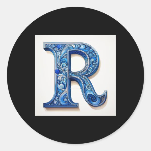 Letter R -2- Sticker (Voorkant)