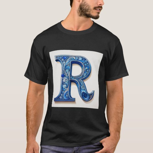 Letter R -2- Sticker T-shirt (Voorkant)