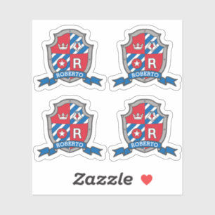 Letter R aangepaste naam Roberto eagle messghts cr Sticker