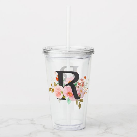 Letter R Acryl Drinkbeker (Voorkant)