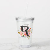 Letter R Acryl Drinkbeker (Achterkant)