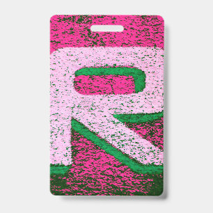 Letter r badge