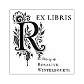 Letter R Botanische Ex Libris Boekplaat Stempel (Afrduk)