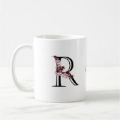 Letter R, Cherry Blossom | Naam Monogram Koffiemok (Links)