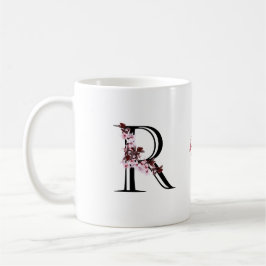Letter R, Cherry Blossom | Naam Monogram Koffiemok