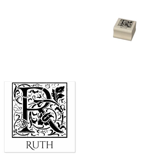 Letter R  eerste brief met eigen naam Rubberstempel (Gestempeld)