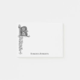 Letter R eerste letter gepersonaliseerd Post-it® Notes