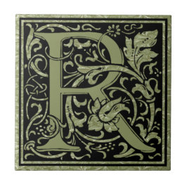 Letter R Eerste Letter Monogram Tegeltje