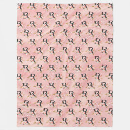 Letter R Fleece Deken