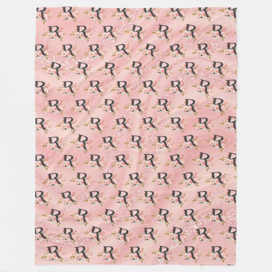 Letter R Fleece Deken (Voorkant)