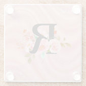 Letter R Glazen Onderzetter (Achterkant)