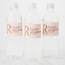 Letter R Gouden Monogram Roze Rozen
