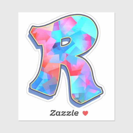 Letter R_ Graffiti alfabet letters Sticker (Vel)